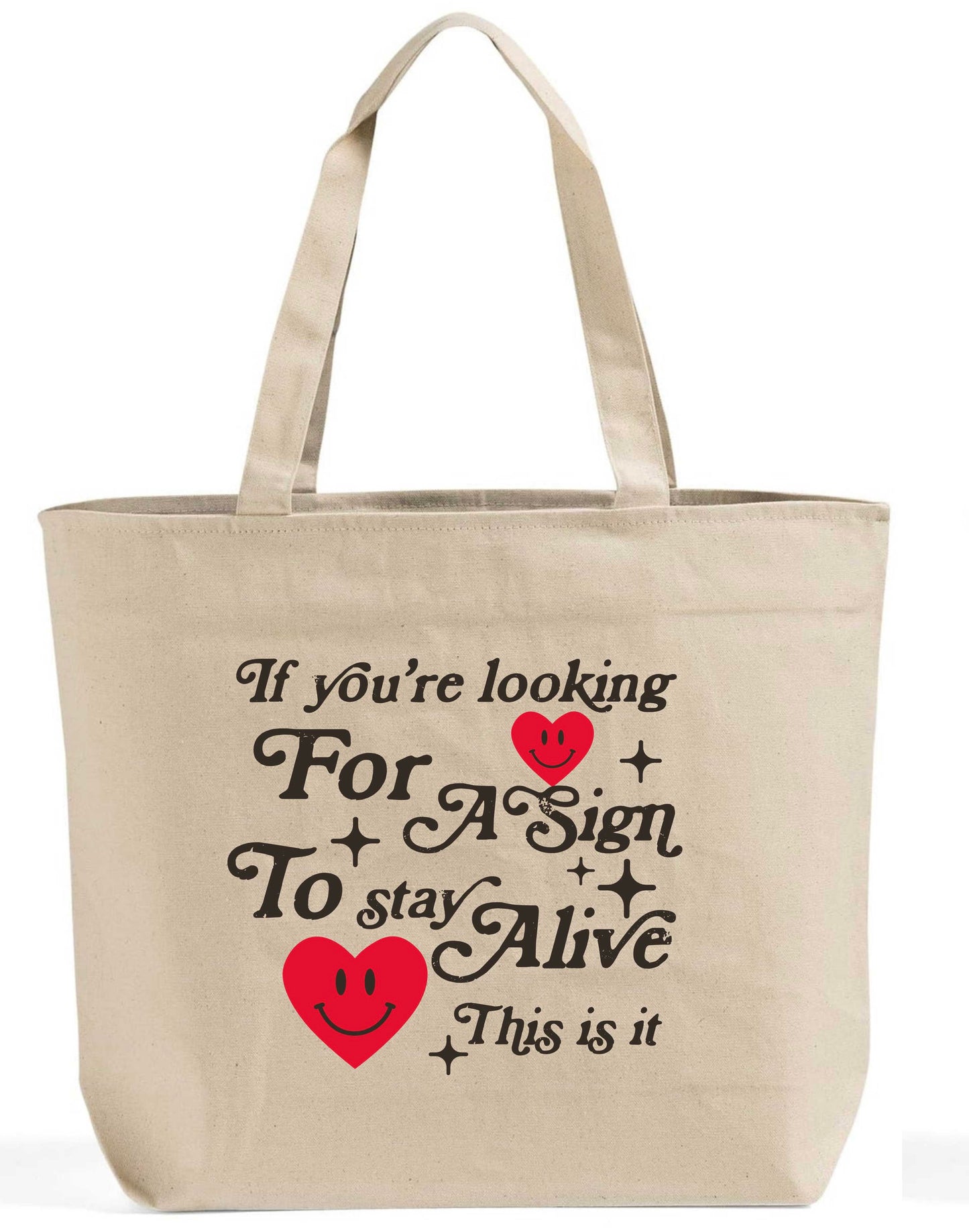 Looking For A Sign Tan Tote Bag